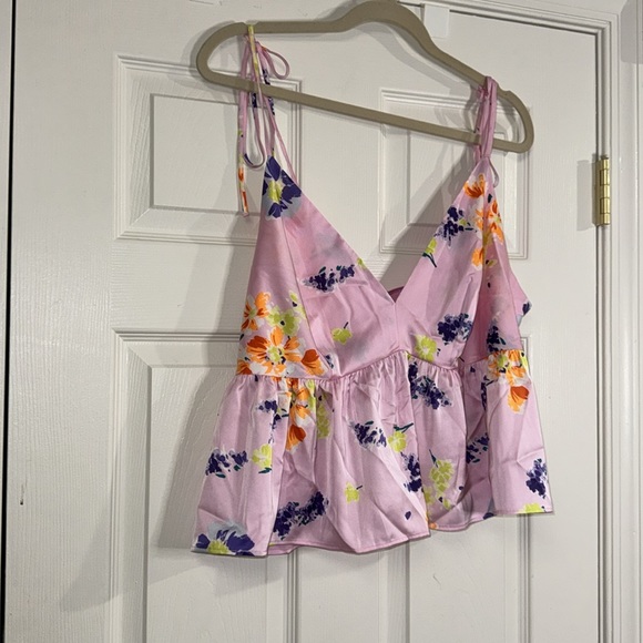 NWT Savage x Fenty rhianna  Pink floral lingerie Nighty sleep tank top 1X - Picture 2 of 8